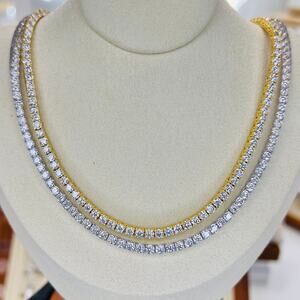 3mm Moissanite Classic Tennis Necklace